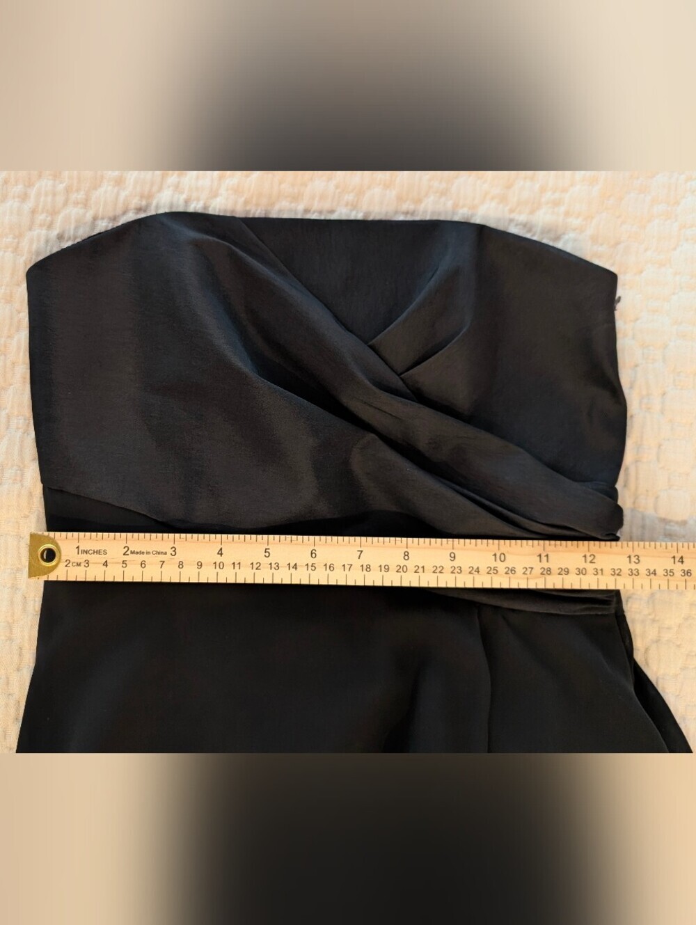 Jessica McClintock Vintage Strapless Black Asymmetrical Cocktail Dress Size 4 - Picture 11 of 16